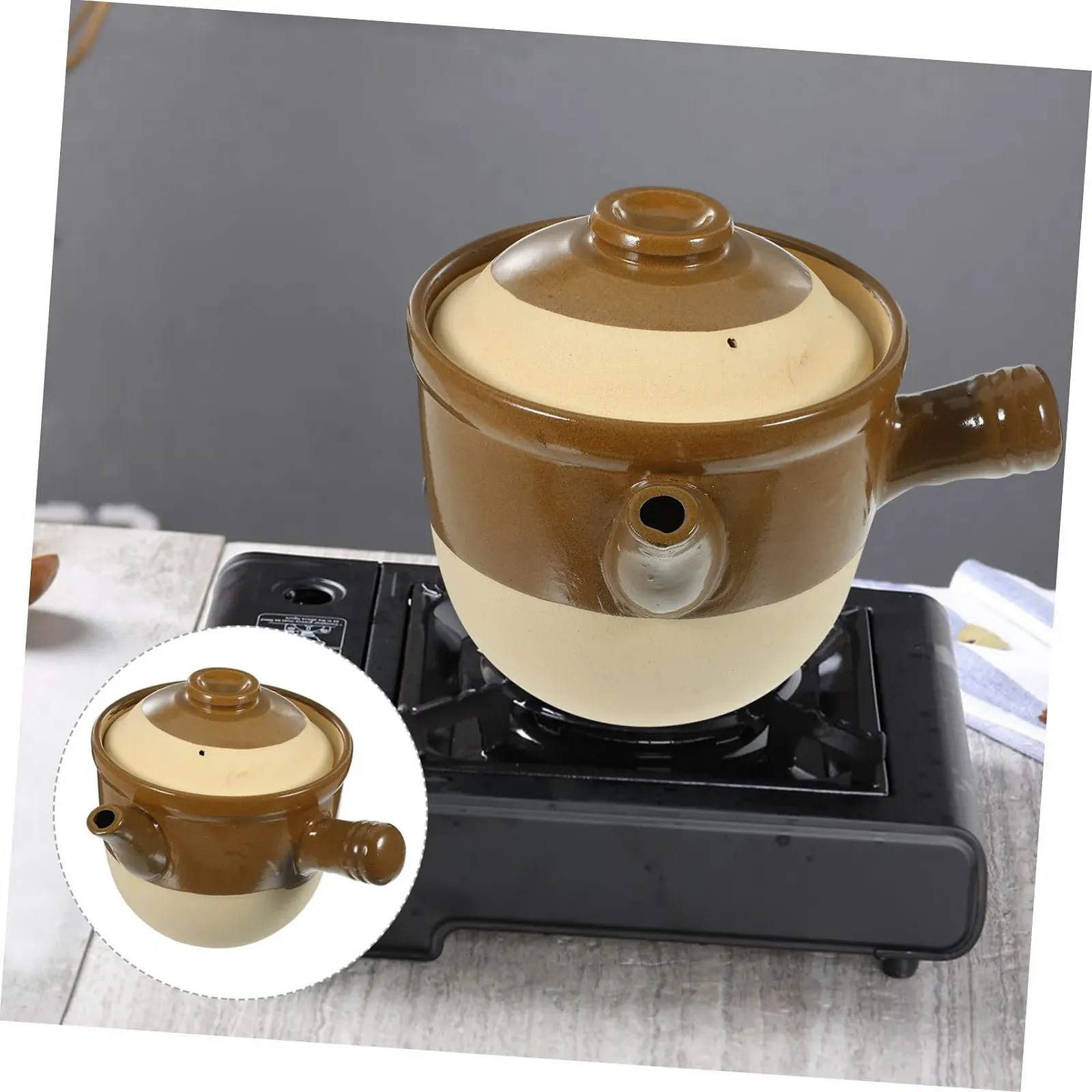 Горщик для запікання VALICLUD керамічний термостійкий антипригарний для газових плит, фото №4