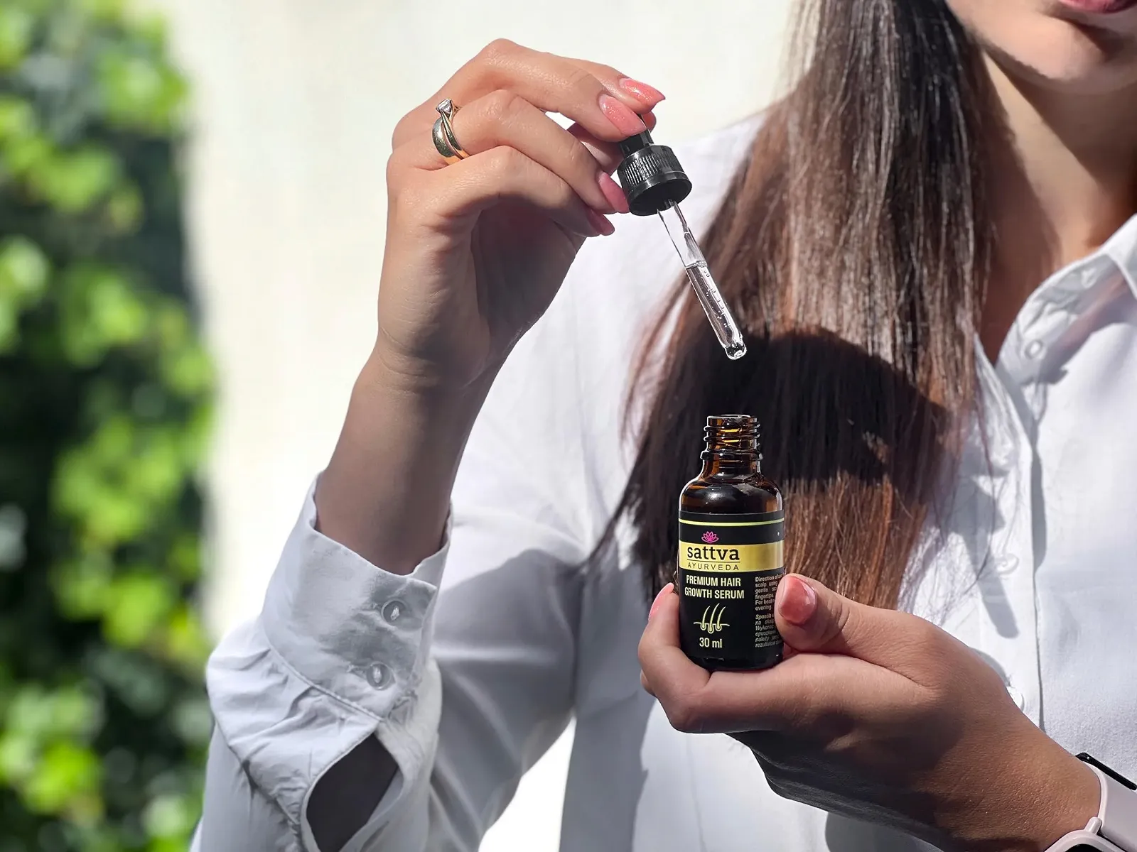 Сироватка для росту волосся Sattva Ayurveda з екстрактом розмарину та Redensyl для лікування випадіння волосся у жінок та чоловіків, фото №8 Сироватка для росту волосся Sattva Ayurveda з екстрактом розмарину та Redensyl для лікування випадіння волосся у жінок та чоловіків, фото №8