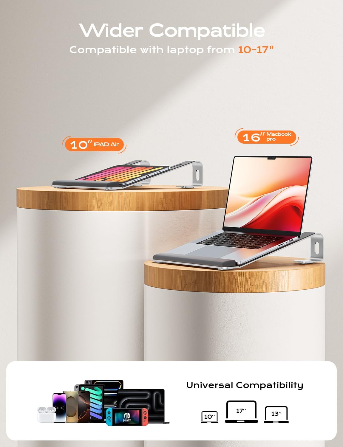 Подставка для ноутбука с поддержкой запястья, эргономичная съемная подставка для ноутбука, для MacBook Air Pro, HP, Dell, XPS, HP, фото №5