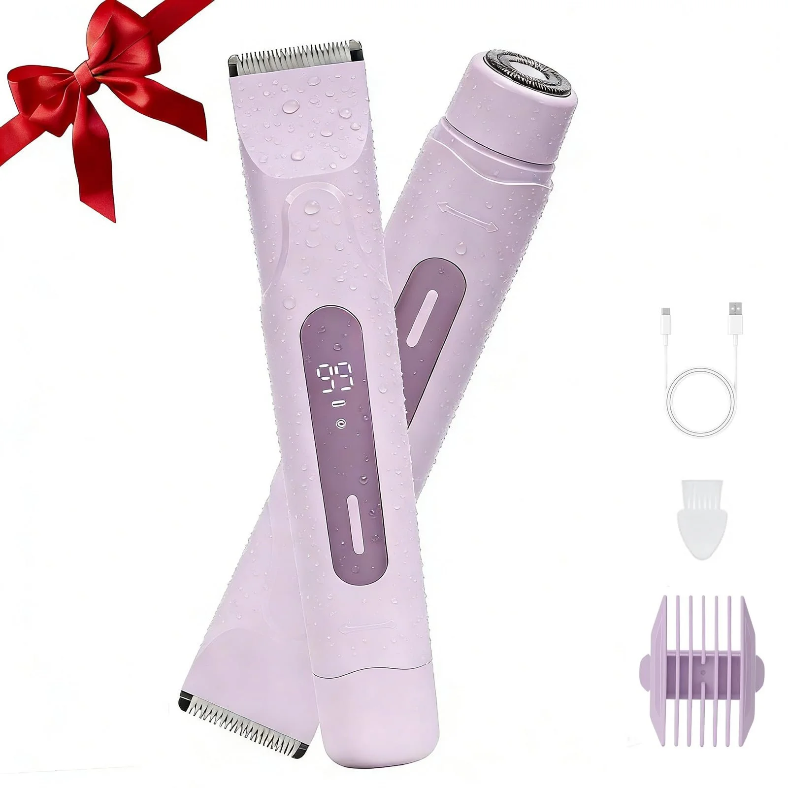 Жіноча бритва для інтимних зон USB-C IPX7 LED-дисплей Purple, фото №1 Жіноча бритва для інтимних зон USB-C IPX7 LED-дисплей Purple, фото №1