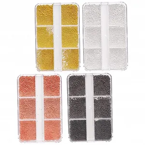 Намистини Сталеві Кульки American Steel Bead Armor Mini Micro Nail Ball Beads для дизайну нігтів 3D - Фото 1