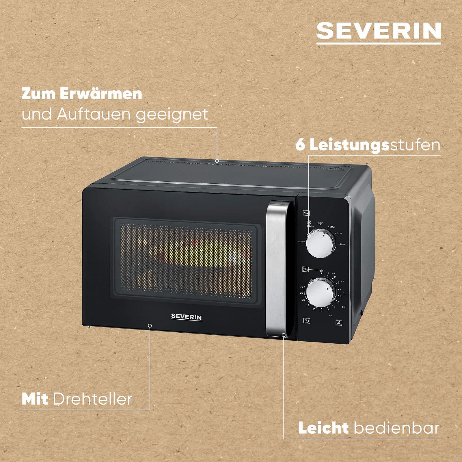 Микроволновая печь Severin Solo MW 7886 17 л Черная/Нержавеющая сталь, фото №5