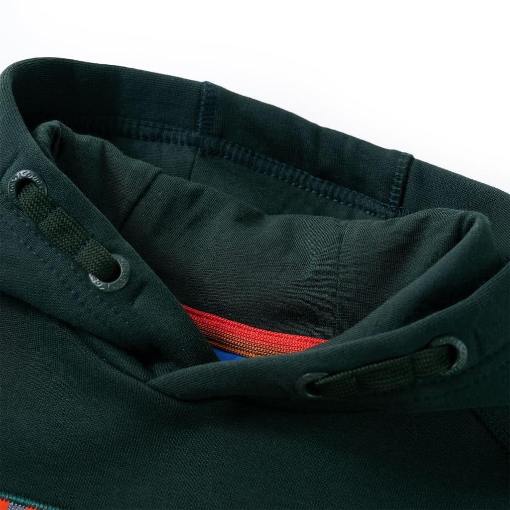 Детский Худи vidaXL с принтом Winner, Толстовка, Темно-зеленый, фото №3