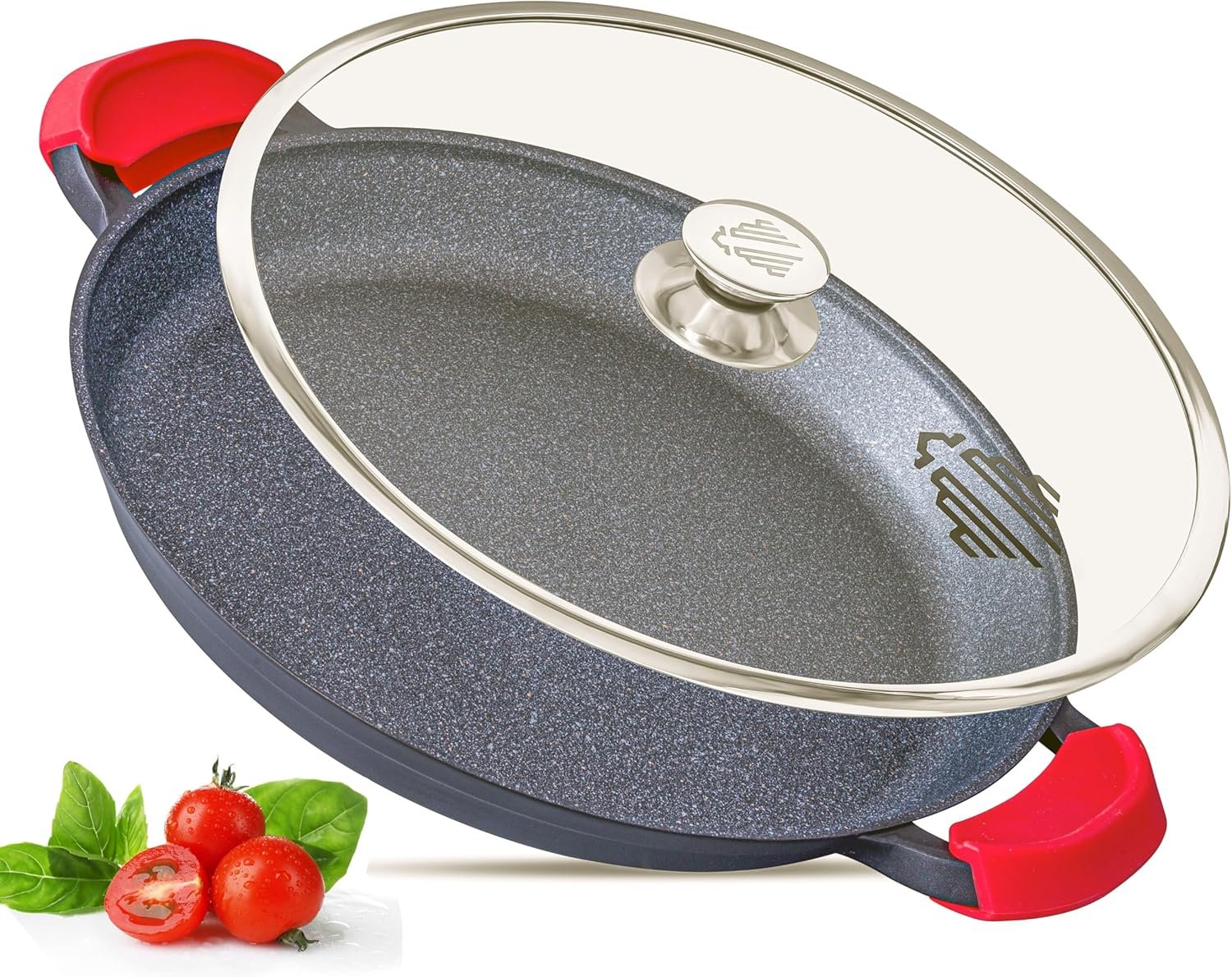 Пательня для паельї INTIGNIS Non Stick Heavy Duty Induction 36 см з кришкою, фото №1