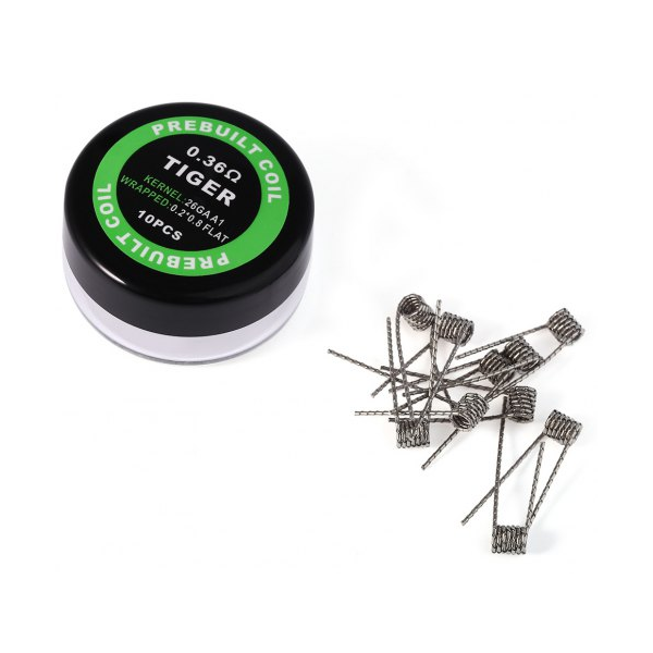 Набор спиралей для Бака PREBUILT Coil Tiger Kanthal 0.36 ohm, фото №3