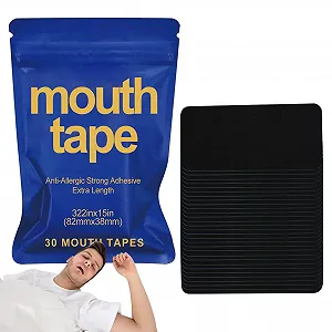 Смужки для рота для сну, самоклеючі для дихання носом, 30 штук - Фото 1