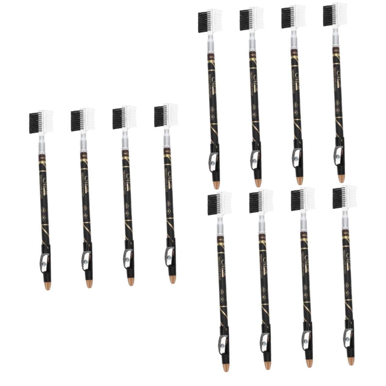 Олівець minkissy 12 Stück Для брів Ейлайнер Сірий Ейлайнер Коричневий Ейлайнер Чорний, фото №1