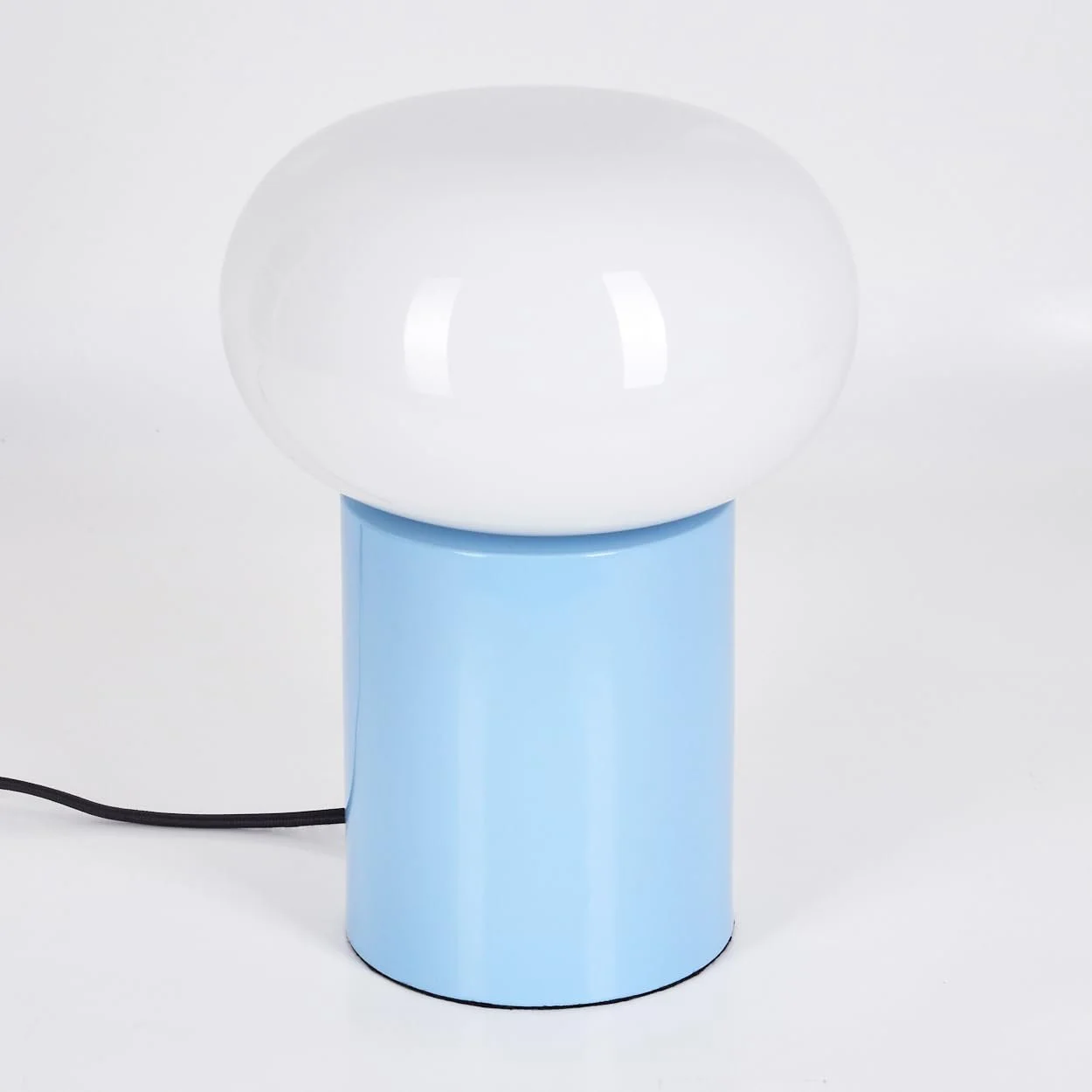 Настільна лампа Godrie Сучасна Приліжкова Метал/Скло Ретро/Вінтаж Ø 20 см H 27 см 1 x E27 Синя Біла, фото №9