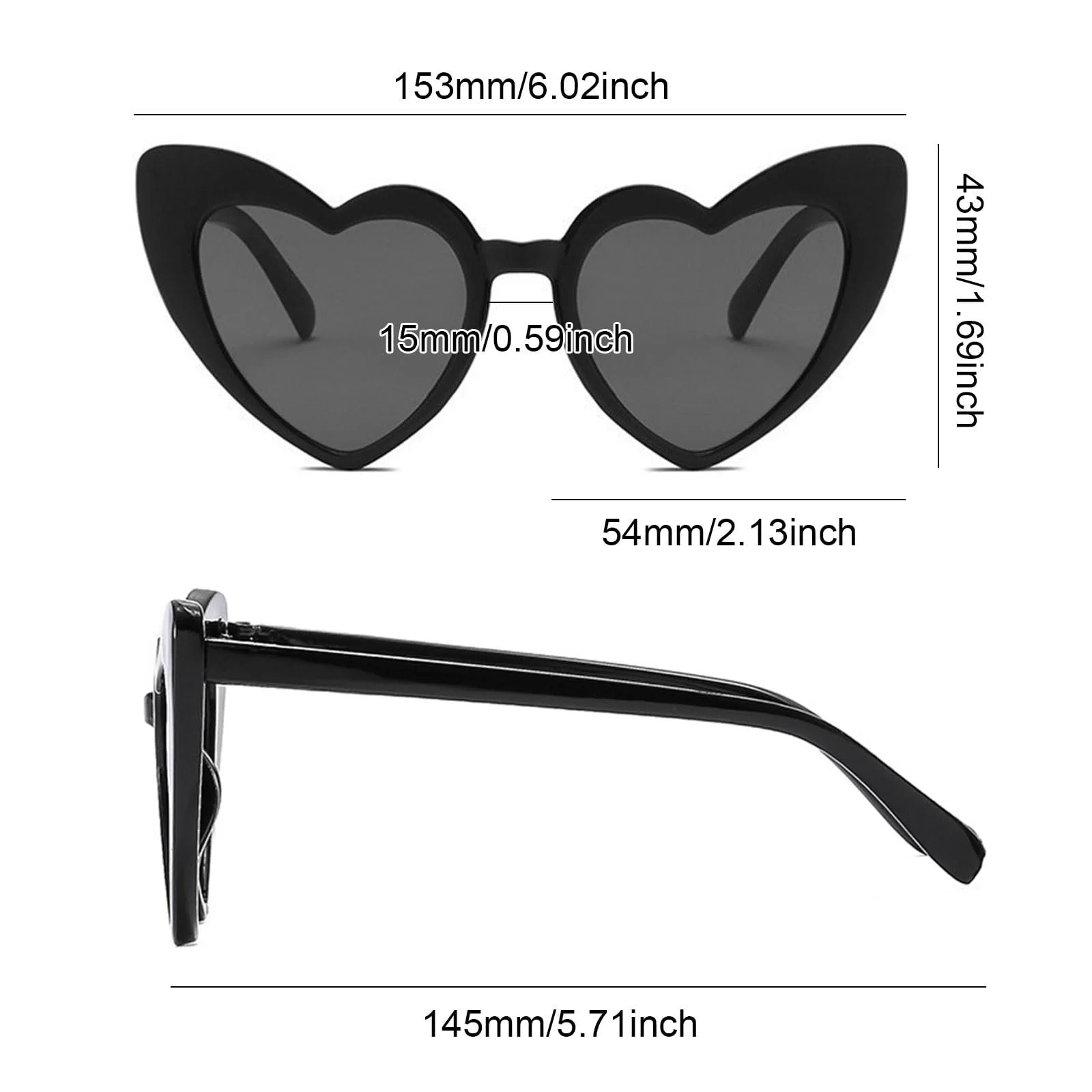 Сонцезахисні Окуляри Серце MIVAIUN Набір з 4 штук Різнокольорові, фото №2