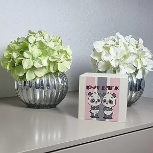 Скарбничка дерев'яна з мотивом панд Love Bank Panda Bear Couple synthetic.ua - Фото 1