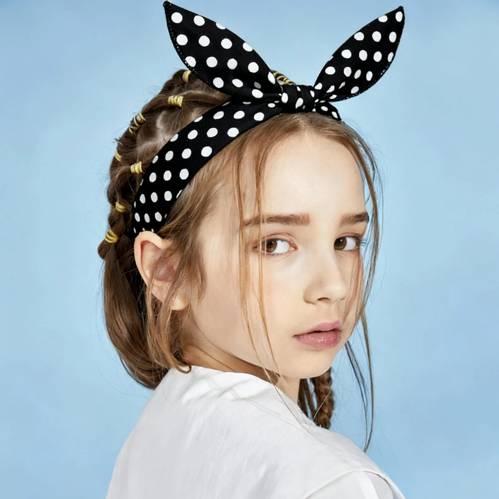 Пов'язка на голову в горошок з бантом Rockabilly, фото №5