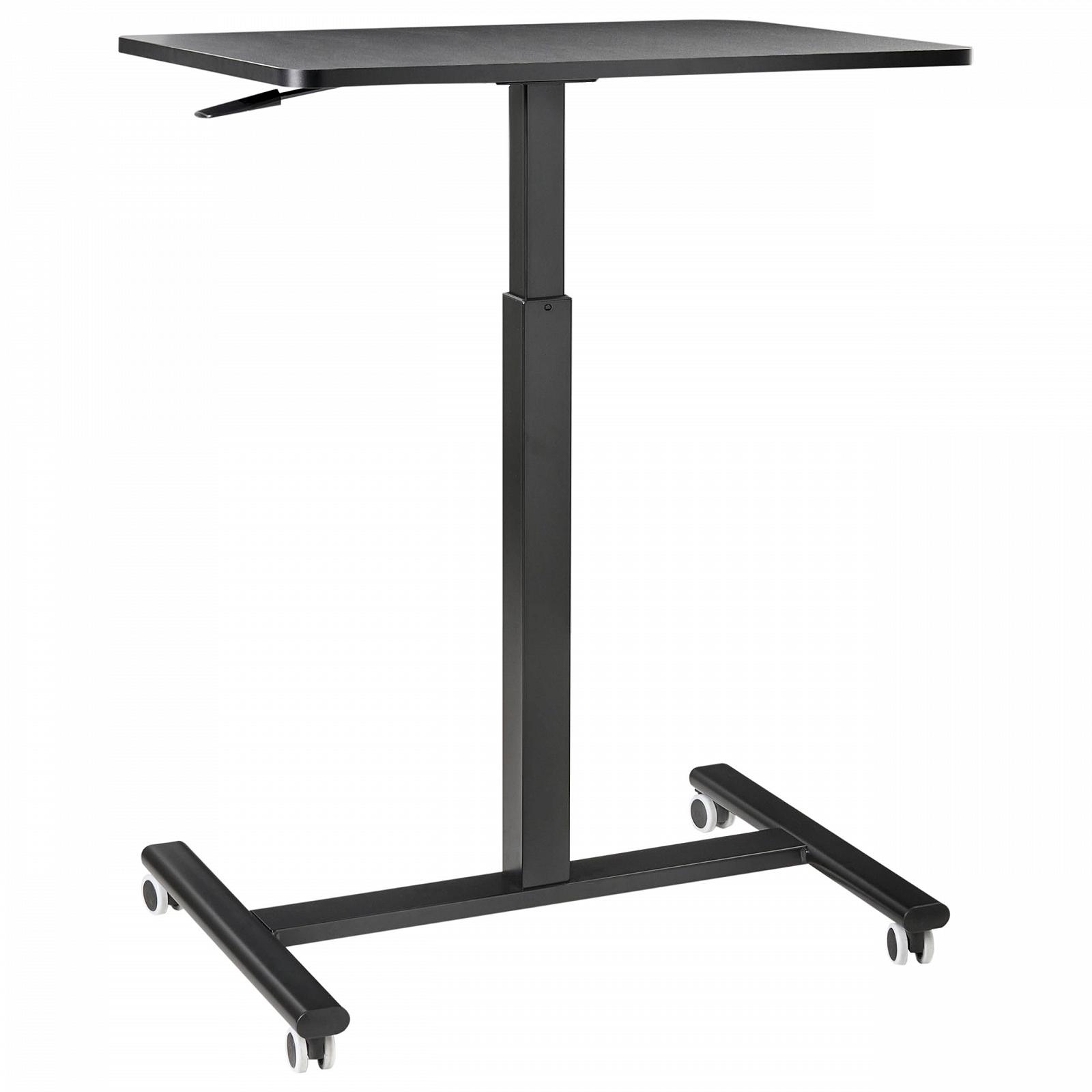 Столик для ноутбука Beliani Academia с регулируемой высотой 65 x 48 см Черный, фото №4
