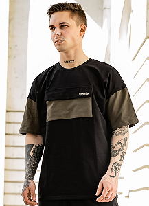 Футболка FreeDom черная с хаки - Фото 1