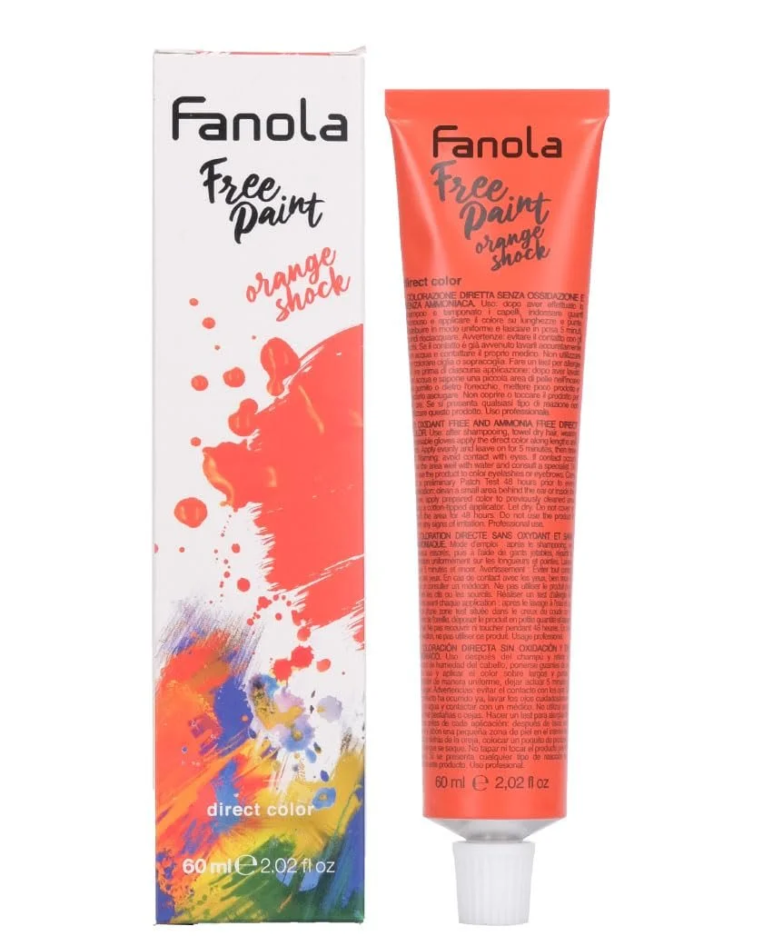 Фарба для волосся Fanola Free Paint Orange Shock 100 мл, фото №1 Фарба для волосся Fanola Free Paint Orange Shock 100 мл, фото №1
