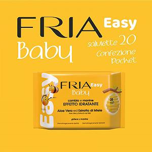 Серветки Fria Easy Baby для зміни підгузків з алое вера та екстрактом меду, зволожуючі шкіру, 20 штук synthetic.ua - Фото 1