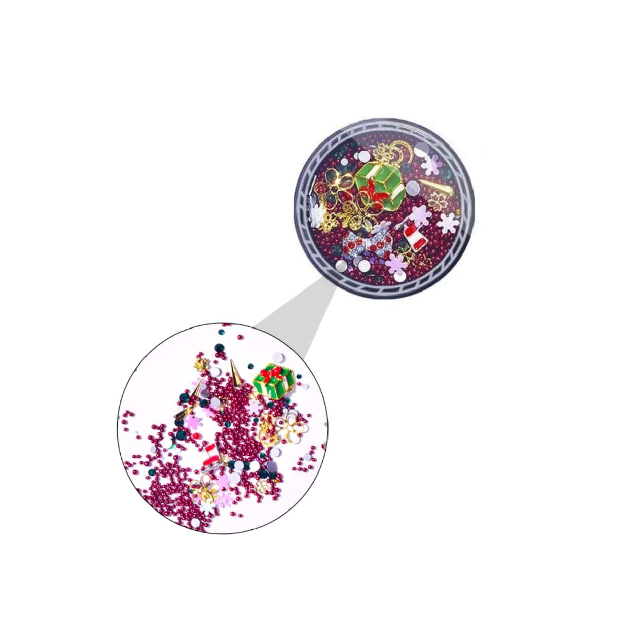 Украшения для ногтей Рождественские 3D Бриллианты Жемчуг, фото №9