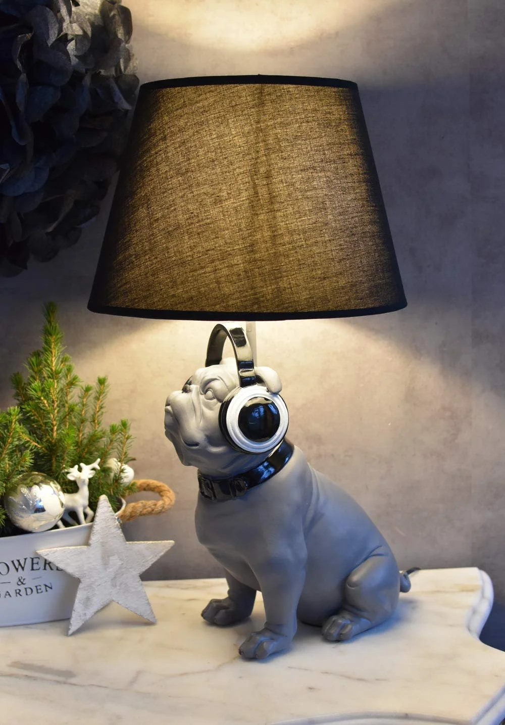 Настольная лампа Palazzo Madame Carlin CW076 Мопс Бульдог Прикроватная, фото №2