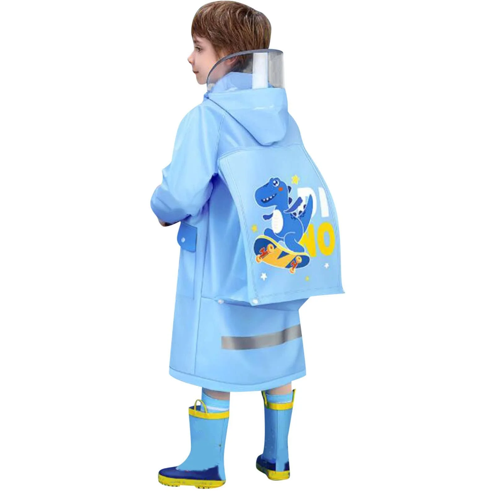 Дитячий дощовик Прозорий З рукавами Водонепроникний Різнокольоровий, фото №2 Дитячий дощовик Прозорий З рукавами Водонепроникний Різнокольоровий, фото №2