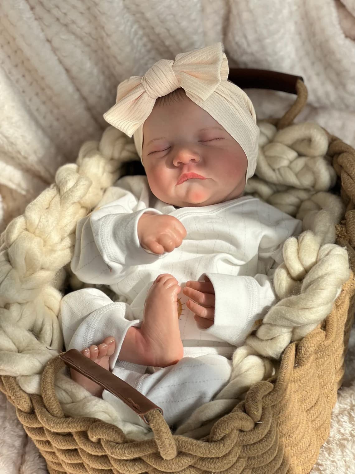 Кукла Zero pam Reborn Baby Full Silicone Lifelike Doll Waterproof Baby 48 см, фото №6