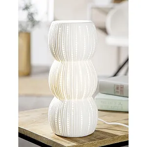 Настільна лампа GILDE Falco Порцелянова Матова Біла 28 см x 12 см synthetic.ua - Фото 1