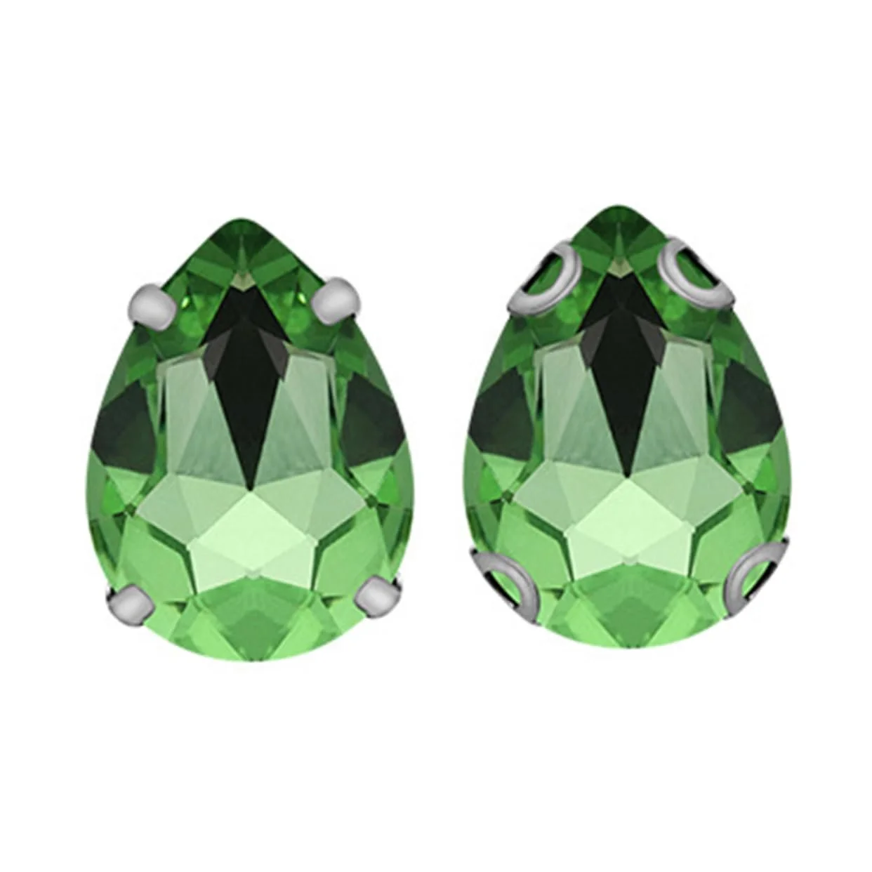 Стрази Крапля NUOBESTY 50шт Кришталеві пришивні кігті Яскраво-зелений, фото №1