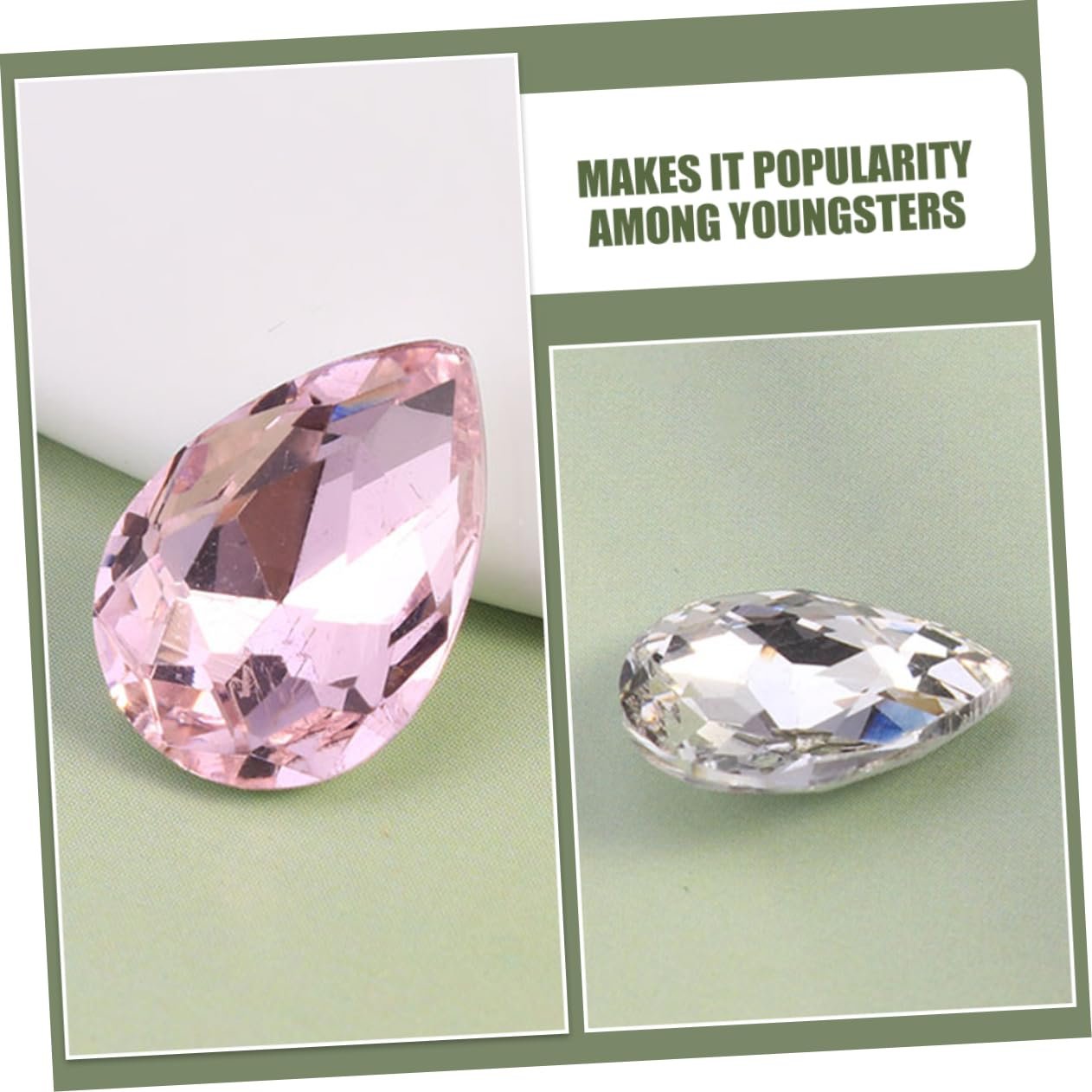 Підвіска Скляна Крапля NUOBESTY 150 шт. для одягу, виготовлення виробів своїми руками, виготовлення ювелірних виробів, аксесуари товари для рукоділля, легкі та міцні, фото №8