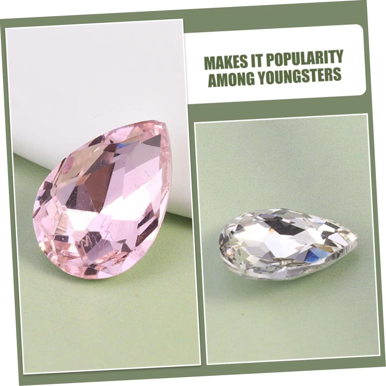 Підвіска Скляна Крапля NUOBESTY 150 шт. для одягу, виготовлення виробів своїми руками, виготовлення ювелірних виробів, аксесуари товари для рукоділля, легкі та міцні, фото №8