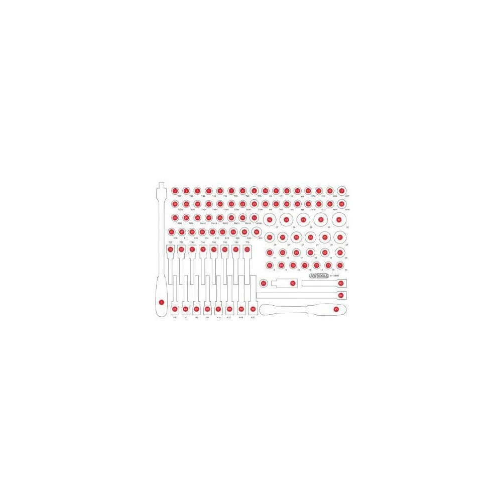 Пенопластовая вставка для органайзера KS TOOLS 811.0095-97, фото №1