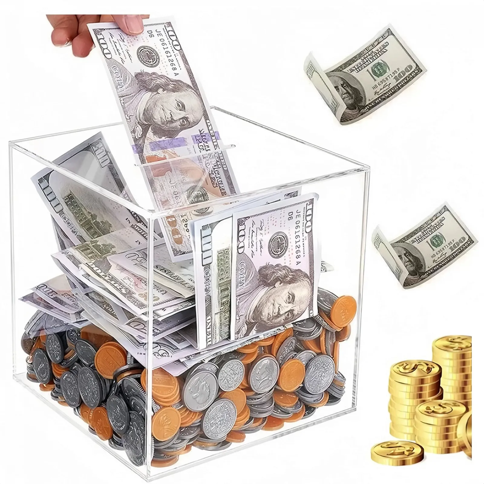 Скарбничка Акрилова Прозора Невідкривна, фото №3