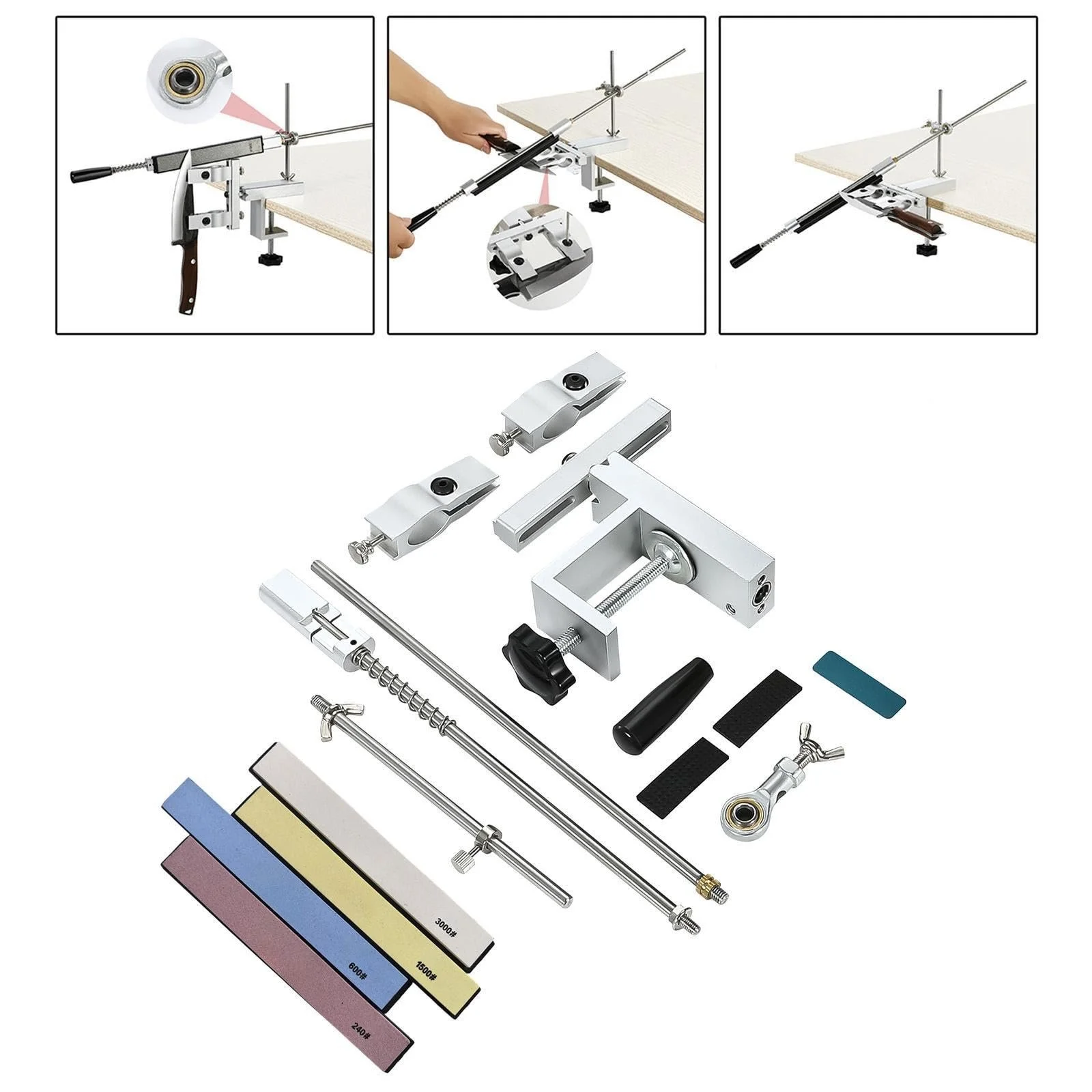 Точилка для ножей Set A Складная с точильными камнями Металл, фото №3