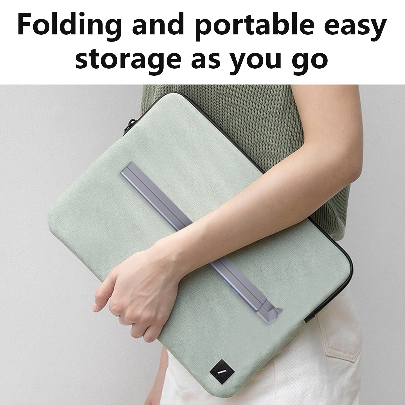 Підставка для ноутбука алюмінієва регульована ергономічна з охолодженням настільна з адаптером USB-TypeC PD100W, фото №6 Підставка для ноутбука алюмінієва регульована ергономічна з охолодженням настільна з адаптером USB-TypeC PD100W, фото №6