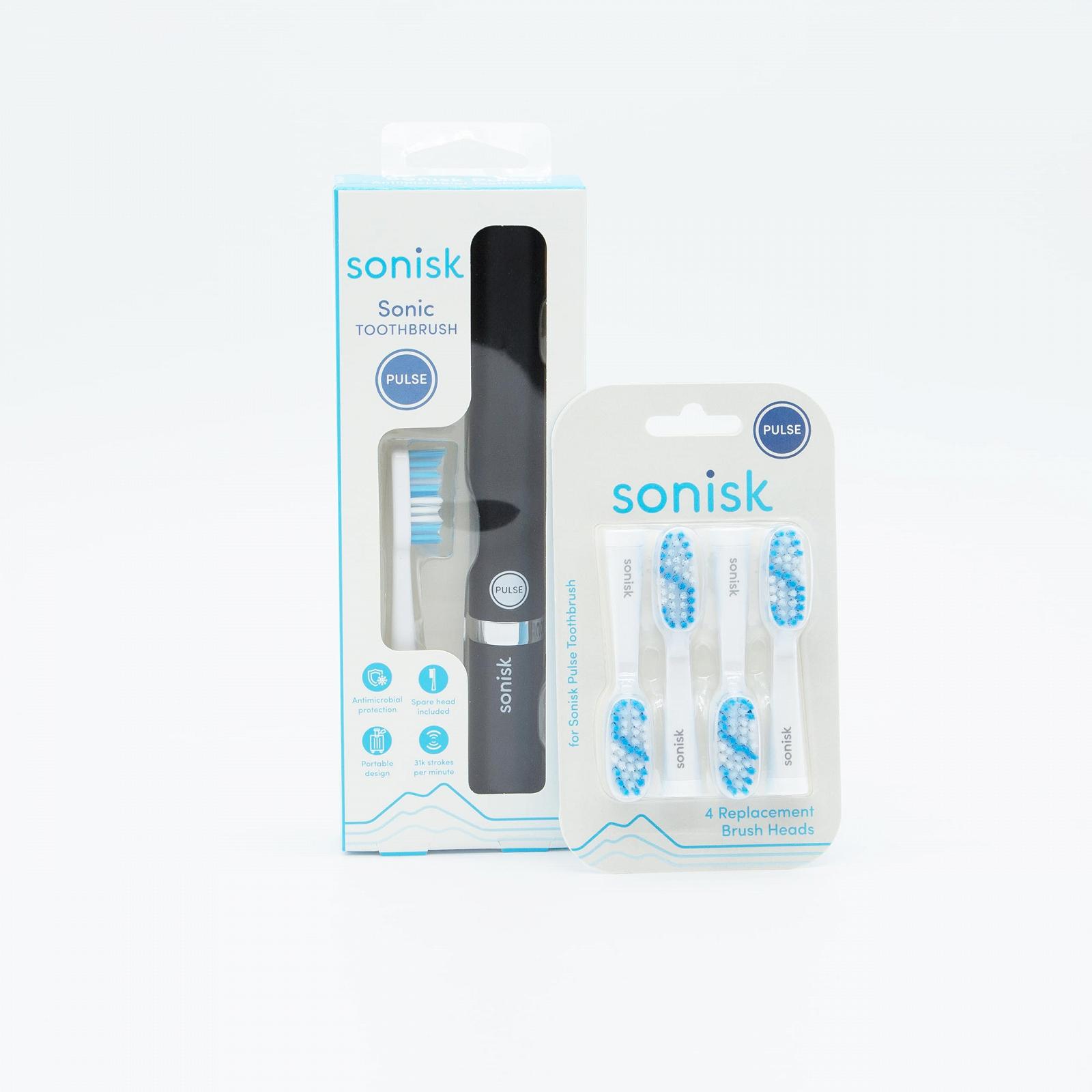 Зубная щетка электрическая Sonisk Pulse Black, фото №1