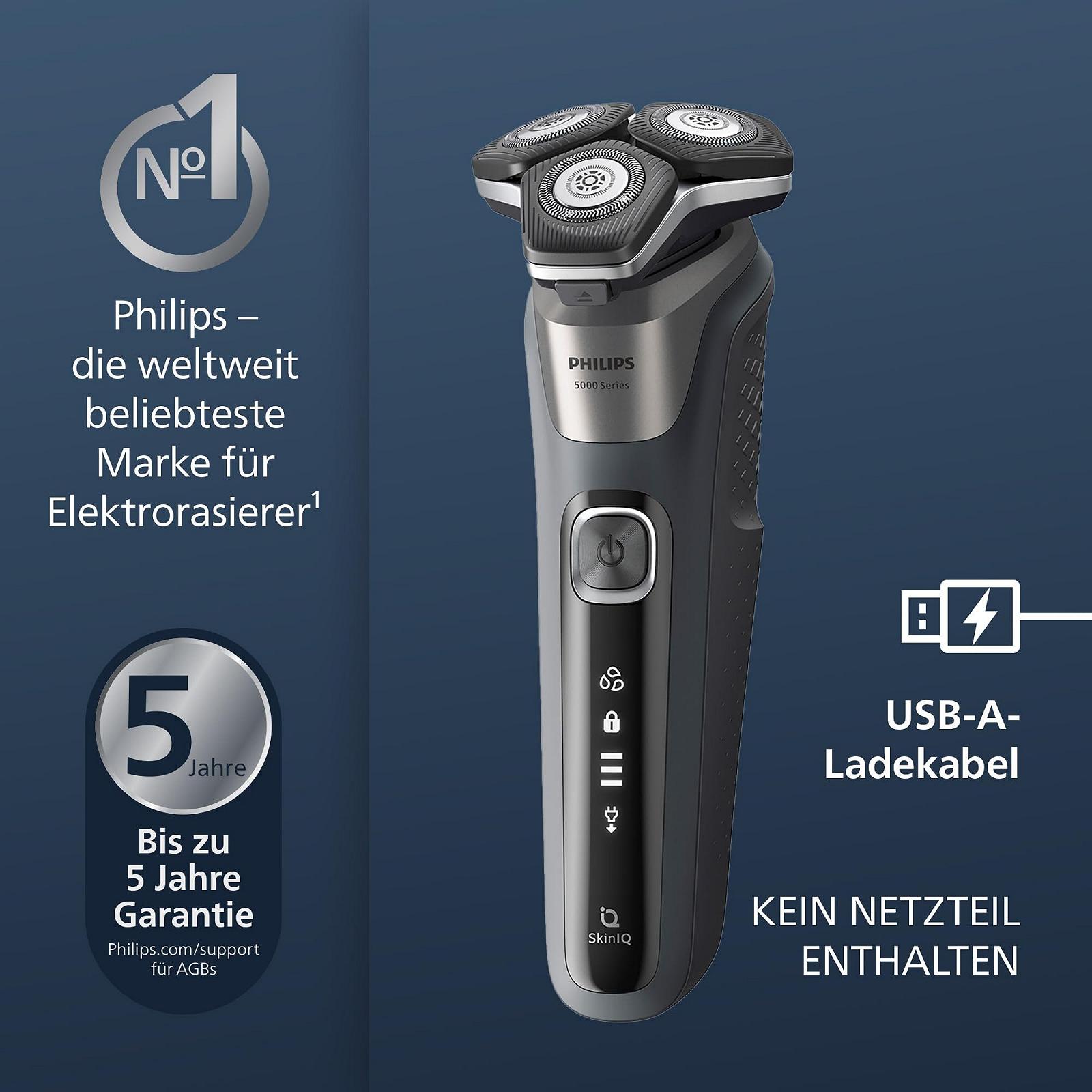 Електробритва Philips Series 5000 S5887/13 SkinIQ Карбоновий сірий, фото №2 Електробритва Philips Series 5000 S5887/13 SkinIQ Карбоновий сірий, фото №2