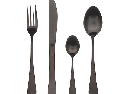 Набір приладів для їжі 24 предметів Bergner BG-5132-BK, фото №1 Набір приладів для їжі 24 предметів Bergner BG-5132-BK, фото №1