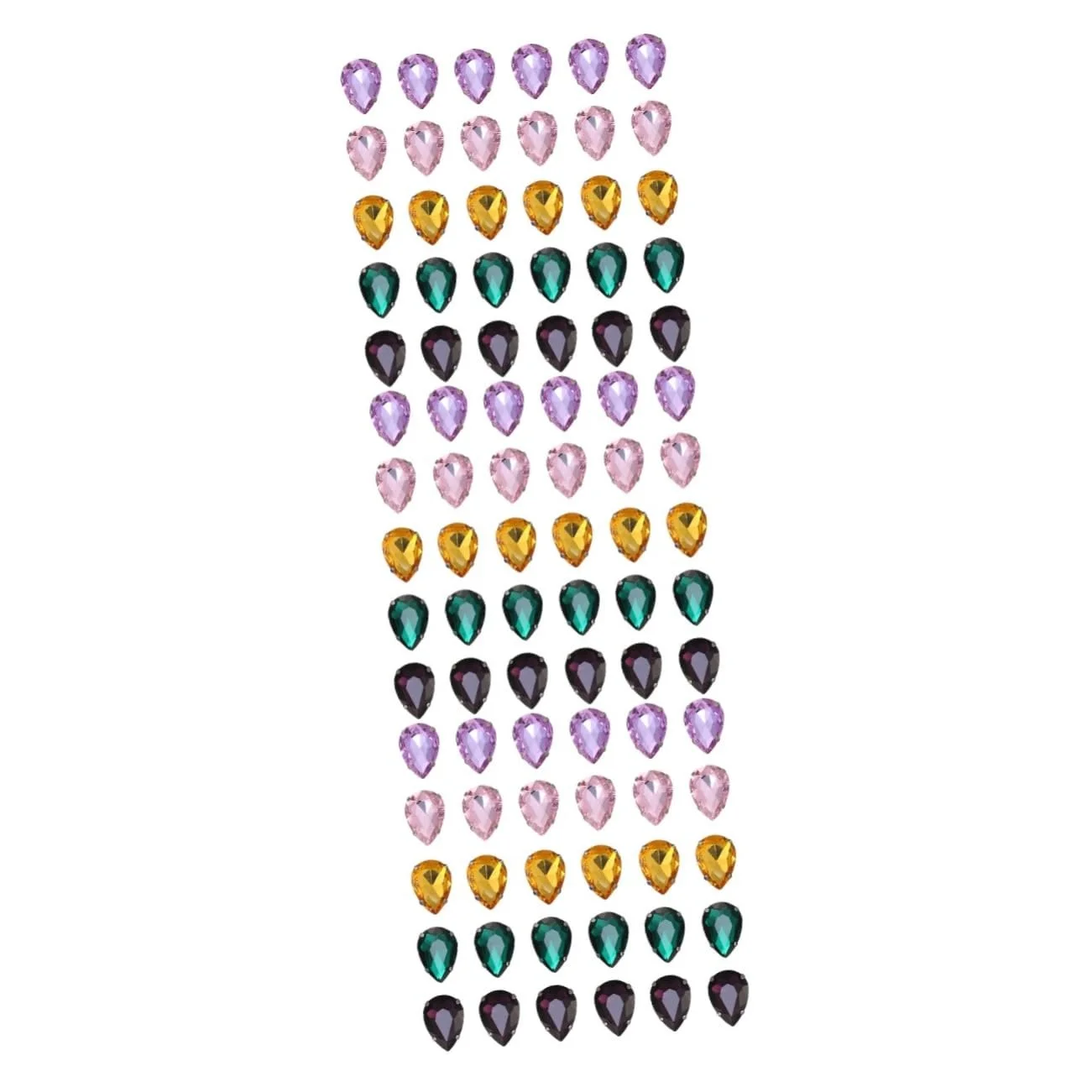 Хрустальные стразы Lurrose Каплевидные в оправе, 150 шт, смешанные цвета, фото №1