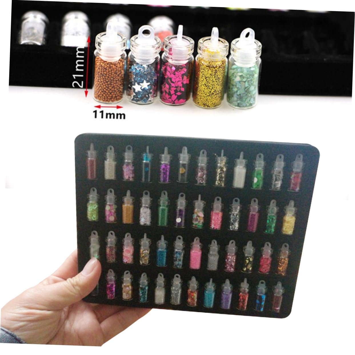 Набор для ногтей DIY FRCOLOR, аксессуары для маникюра с узорами, украшения для ногтей, включая дрель для основы, плоскую дрель и жемчужины феи, фото №8