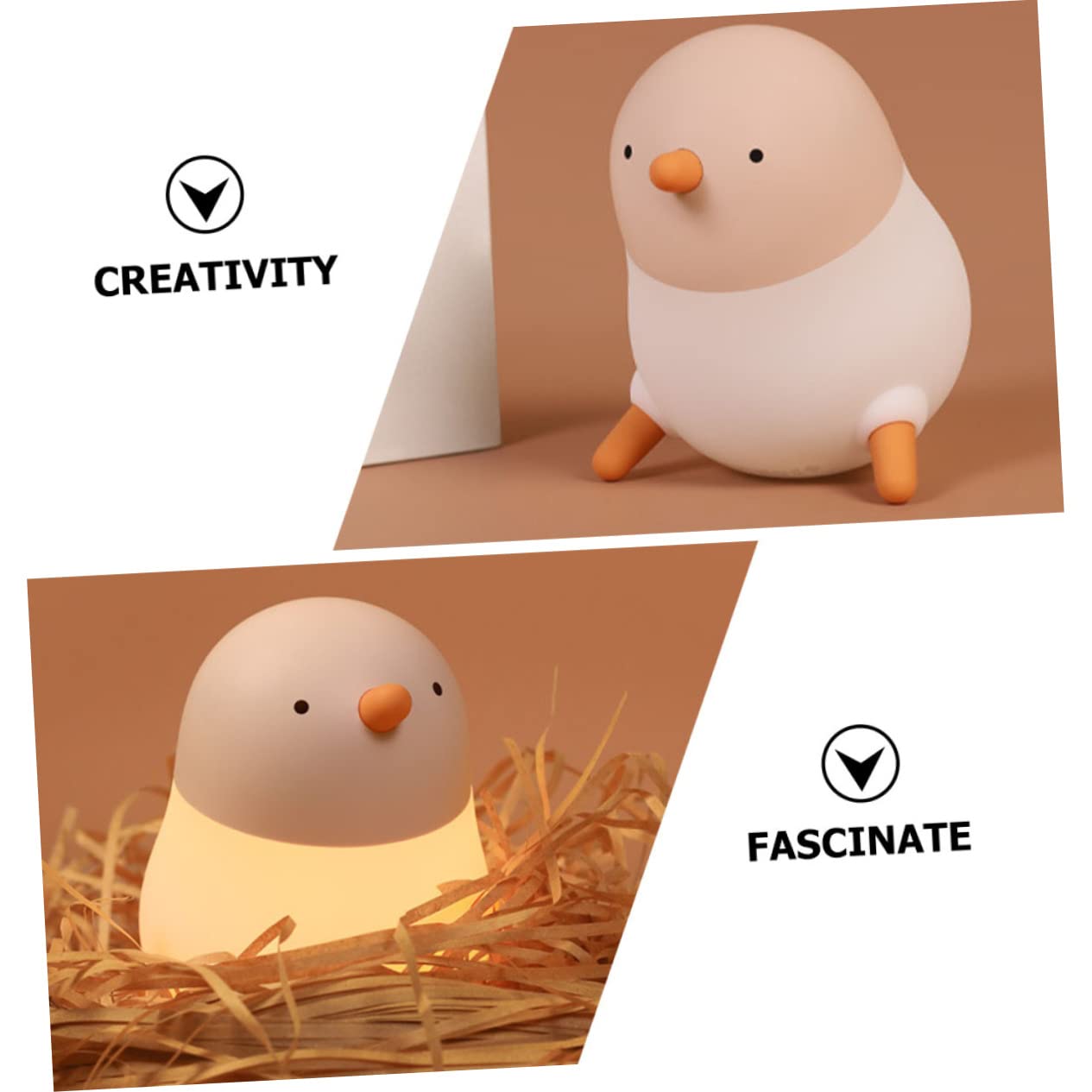 Світильник нічник OSALADI Дитячий мультяшний Курча Набір з 2 шт., фото №2