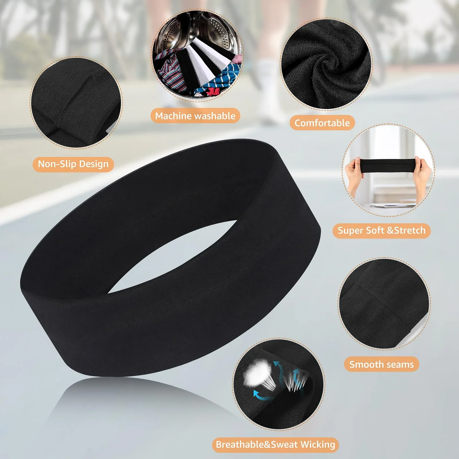 Пов'язки на голову для жінок Non-Slip, фото №5