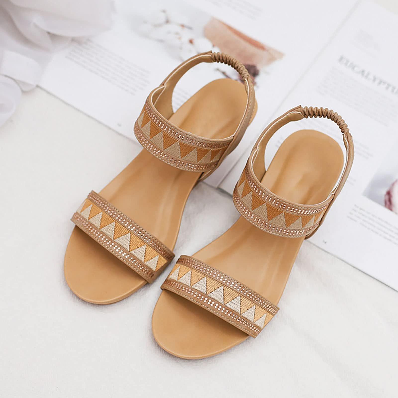 Босоножки PU Кожа Лето Винтаж Дышащие Нескользящие Платформа Ремешок на лодыжке, фото №5