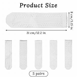 Носки Yolev с рюшами 5 пар Белый synthetic.ua - Фото 1