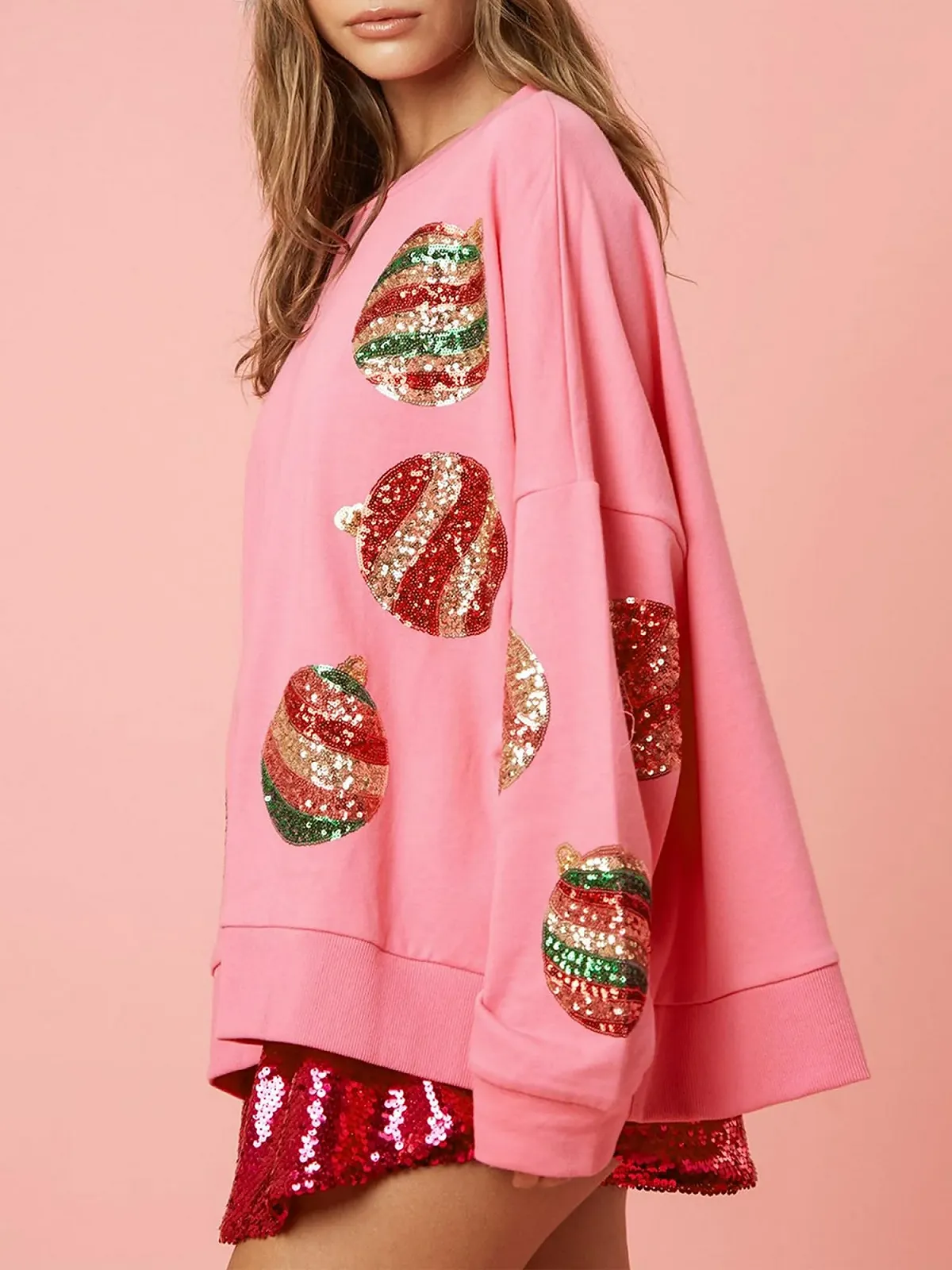 Светр SANSIWU Різдвяний Жіночий З блискітками Лускунчик Круглий виріз, фото №6 Светр SANSIWU Різдвяний Жіночий З блискітками Лускунчик Круглий виріз, фото №6