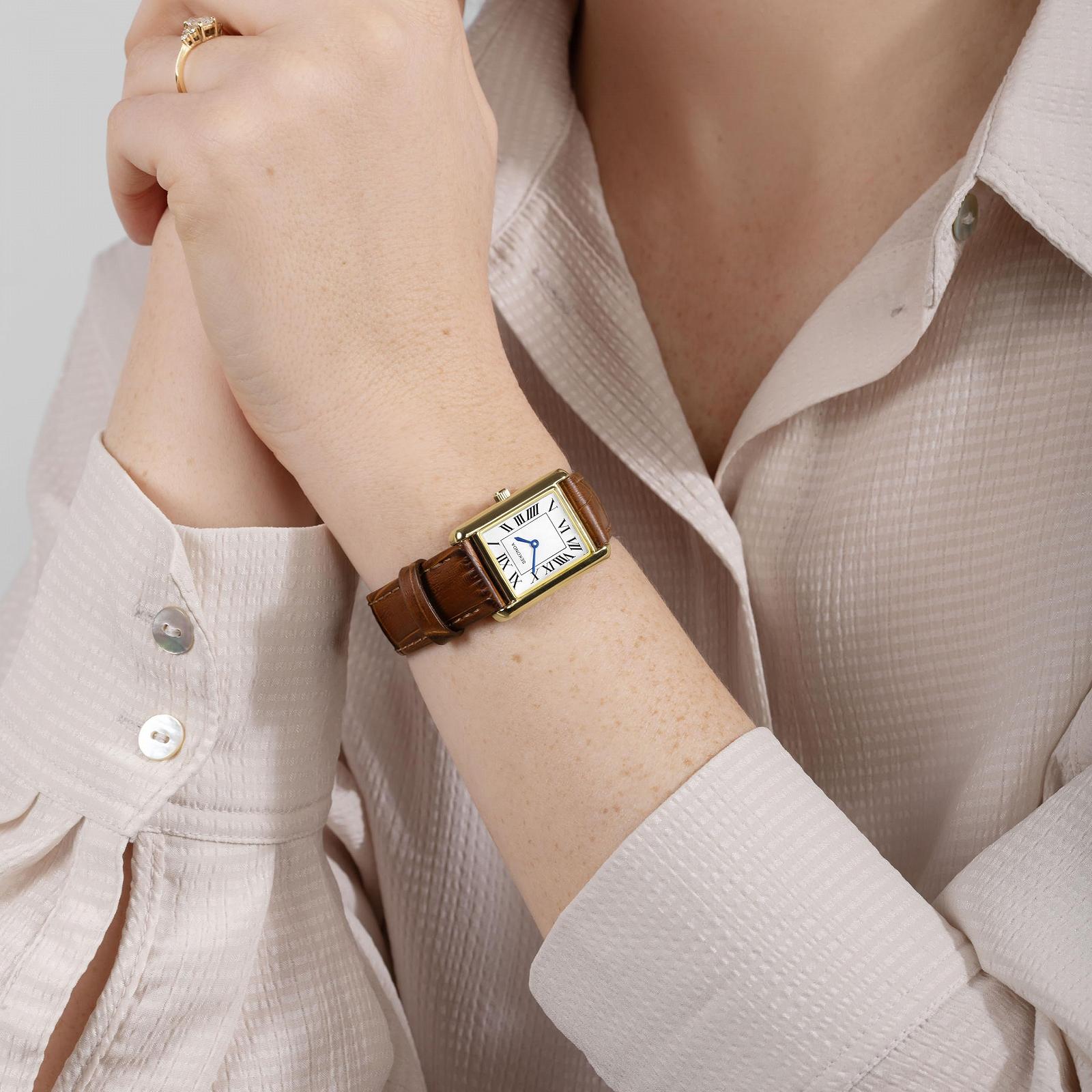 Годинник наручний Жіночий Sekonda Colette Classic 22 мм Білий циферблат Білий і Коричневий, фото №3