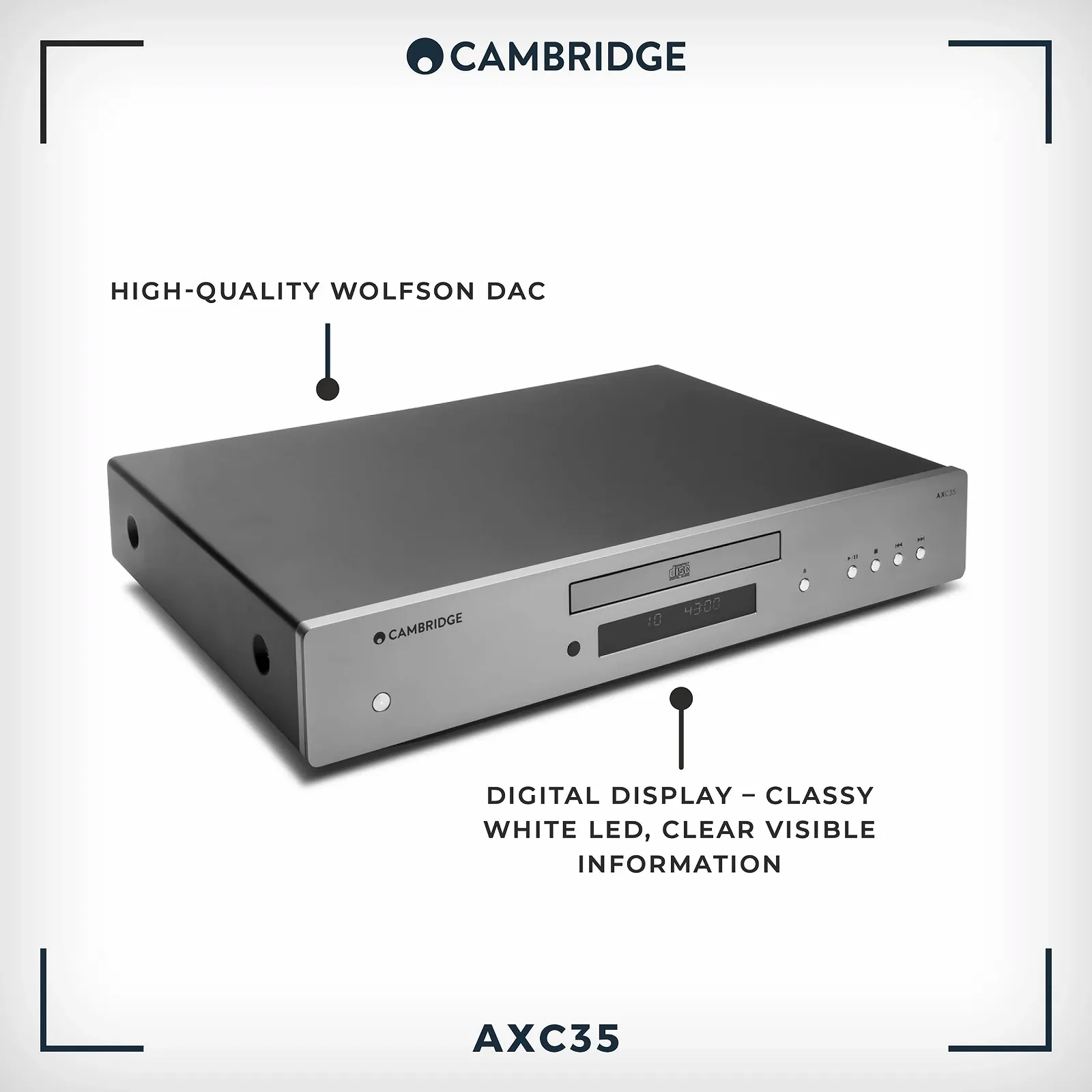CD програвач Cambridge Audio AXC35 Lunar Grey, фото №6