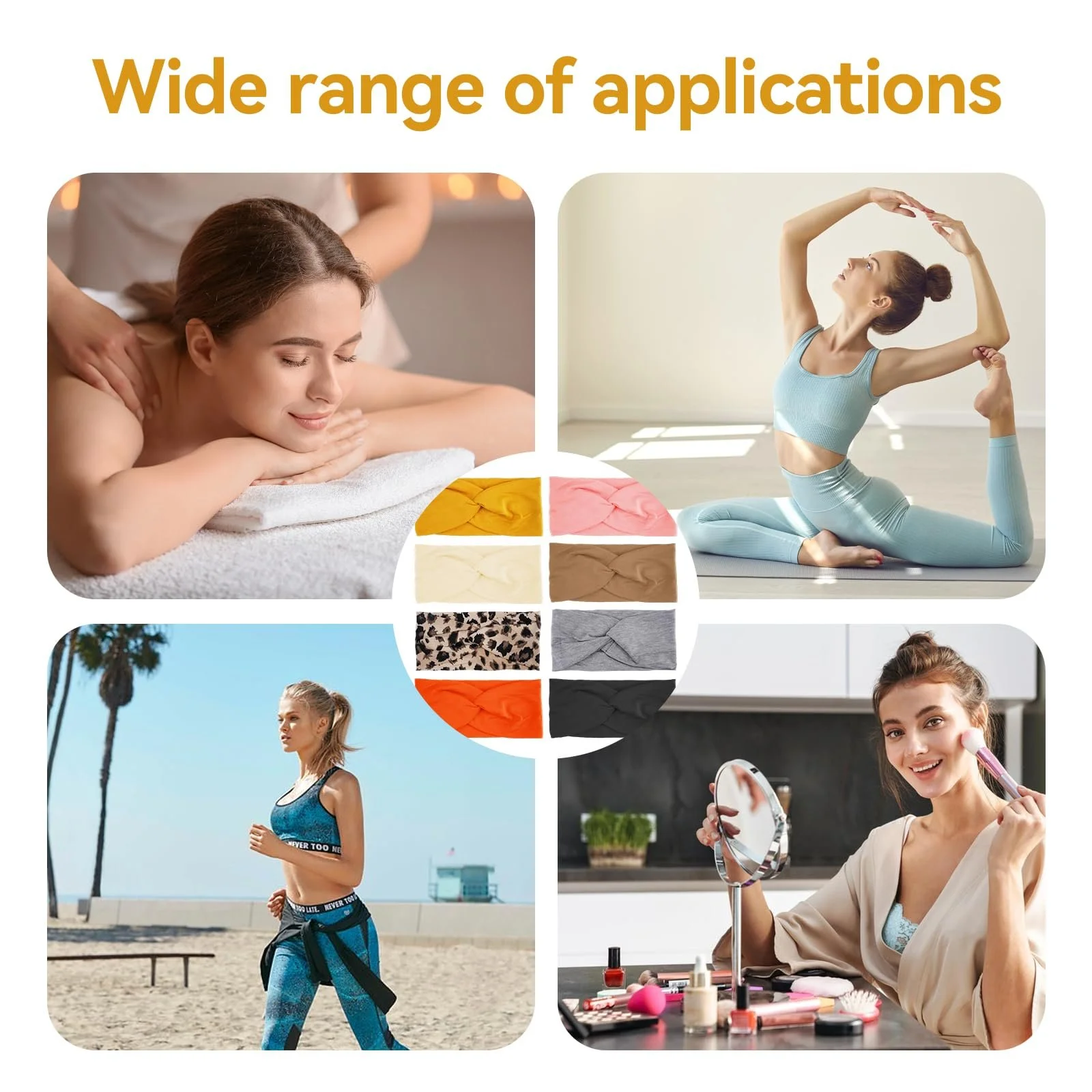 Набір пов'язок для волосся, 22 x 10.5 см, широка, фото №7