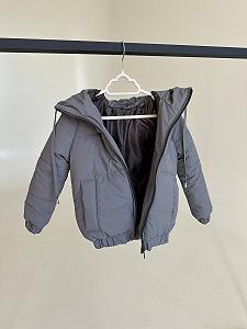 Детская демисезонная куртка с капюшоном от 74 до 158 размер, весна/осень серая - Фото 1