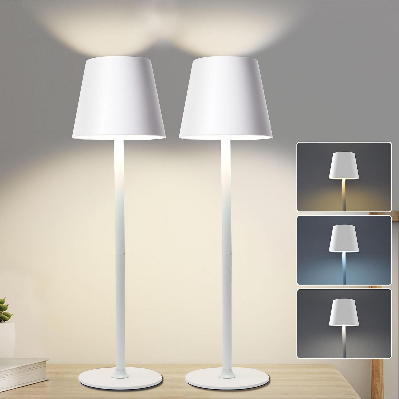 Настільна лампа LED акумуляторна бездротова з димуванням 2700 К - 6000 К USB IP54 Біла, фото №1