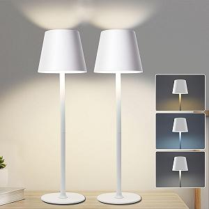 Настільна лампа LED акумуляторна бездротова з димуванням 2700 К - 6000 К USB IP54 Біла - Фото 1