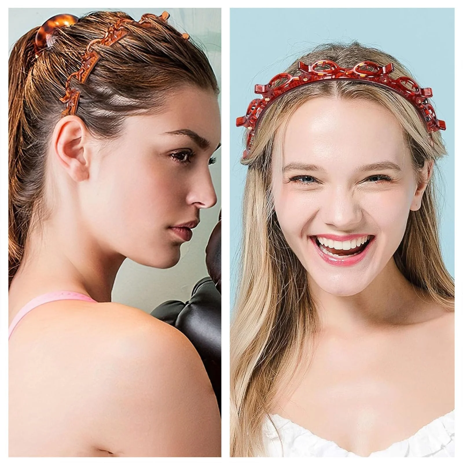 Набір з 2 обручів на голову з затискачами, фото №5 Набір з 2 обручів на голову з затискачами, фото №5