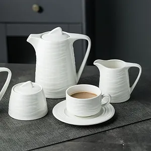 Чайник-заварник Holst Porzellan Melody MD 390, порцеляновий, 0.95 л, білий synthetic.ua - Фото 1