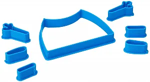 Форма для печива Cuticuter Peppa Pig Cuerpo Пластик Блакитний 8 x 7 x 1,5 см - Фото 1